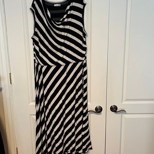Calvin Klein Maxi Dress Black and White Striped